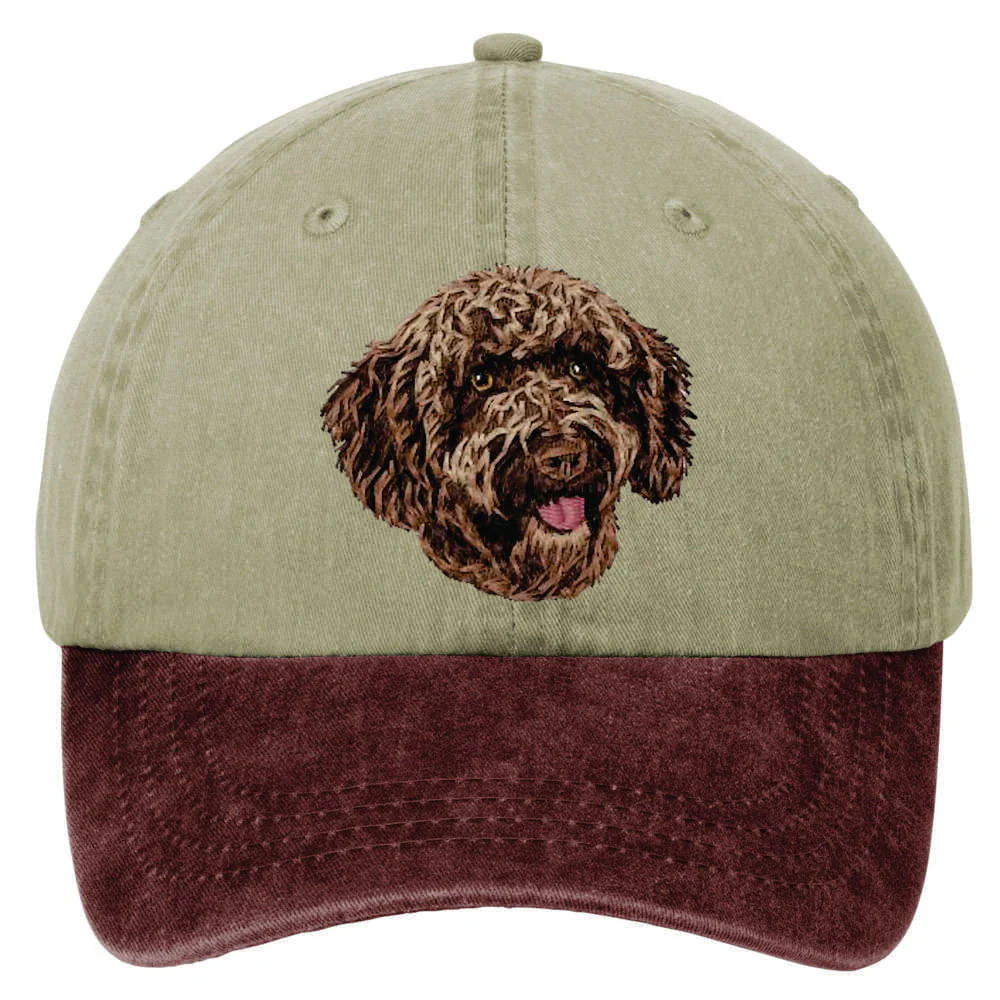 Spanish Water Dog  Embroidered Two Tone Baseball Cap - Image 2