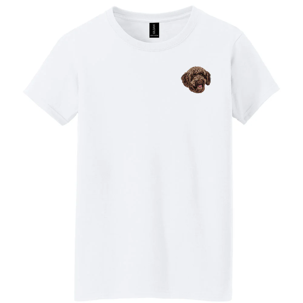 Spanish Water Dog Embroidered Women's T-Shirt - Image 2