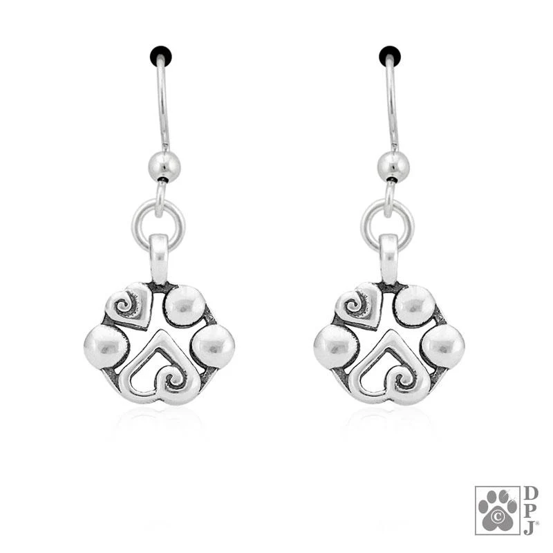 Sterling Silver Heart to Heart Earrings