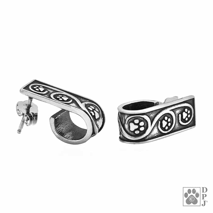 Paw Print Hoop Journey Paws Earrings - Image 2