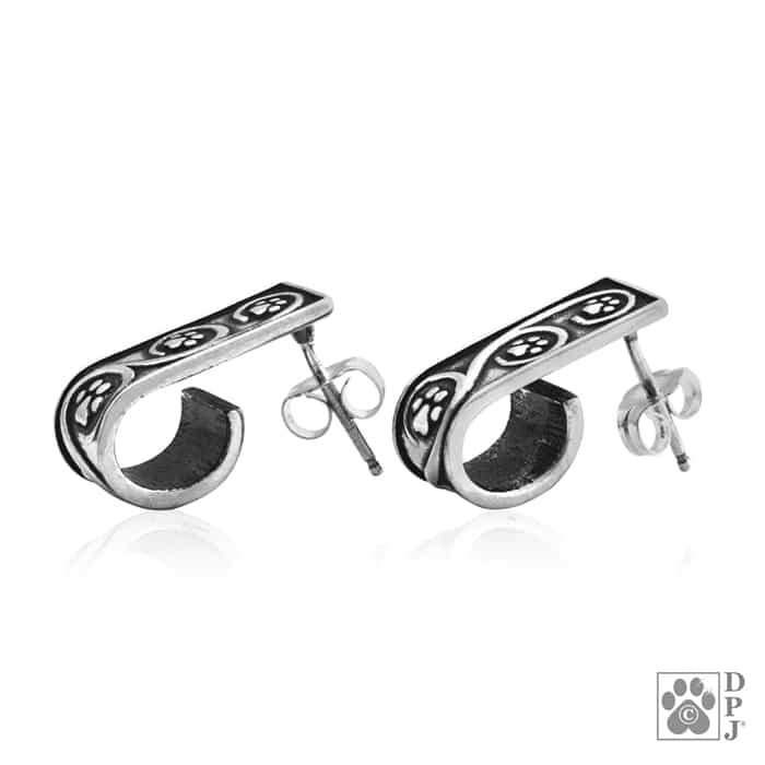 Paw Print Hoop Journey Paws Earrings - Image 4