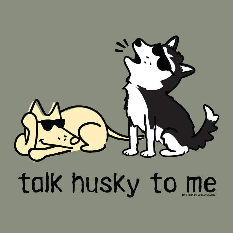 Talk Husky To Me - Ladies Curvy V-Neck Tee - Image 2