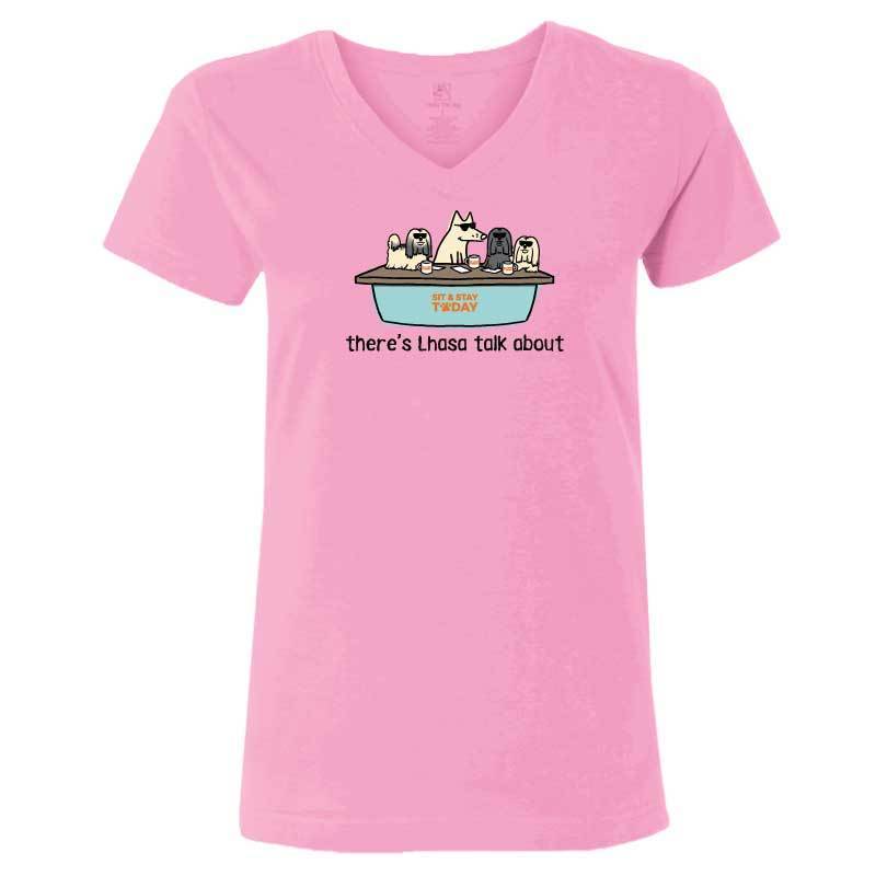 There's Lhasa Talk About - Ladies T-Shirt V-Neck - Image 5
