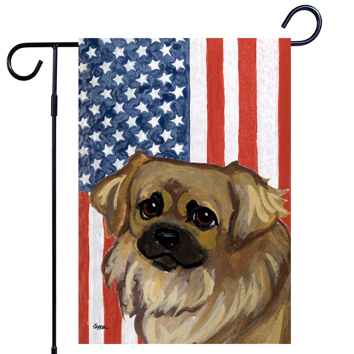 Tibetan Spaniel Americana Garden Flag - Image 2