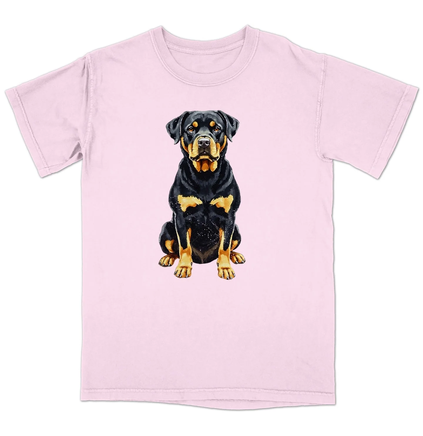 Watercolor Rottweiler Adult Unisex T-Shirt - Image 5