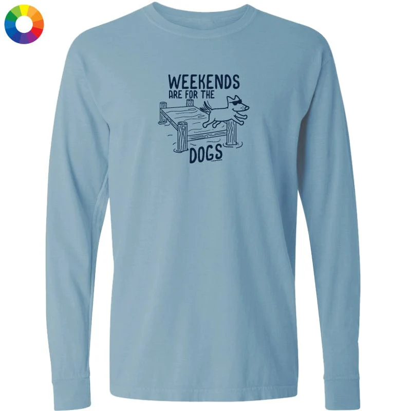 Weekends are for the Dogs  - Classic Long-Sleeve T-Shirt - Image 3