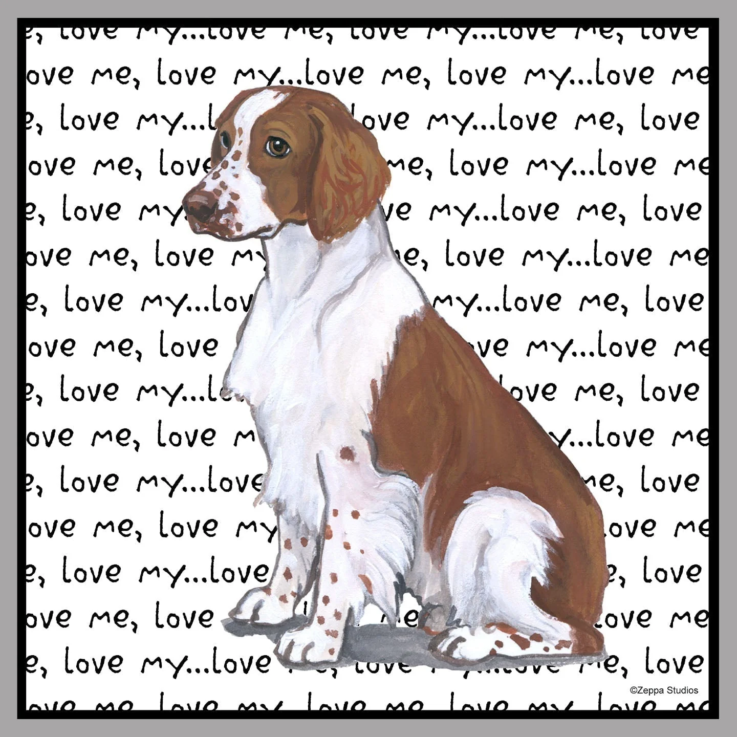 Welsh Springer Spaniel Love Text - Women's V-Neck T-Shirt - Image 2
