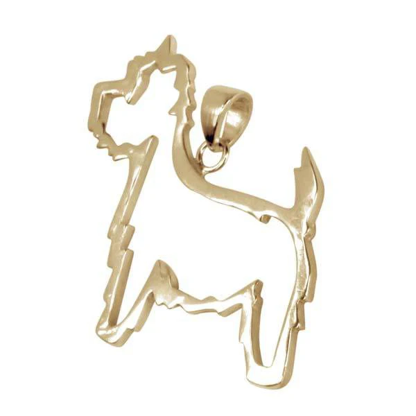 West Highland White Terrier 14K Gold Cut Out Pendant - Image 6