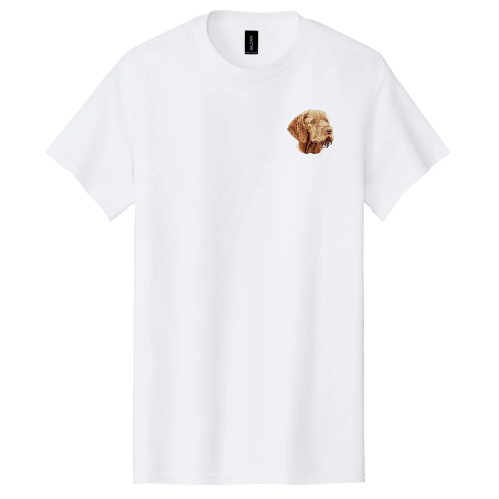 Wirehaired Vizsla Embroidered Men's T-Shirt - Image 3