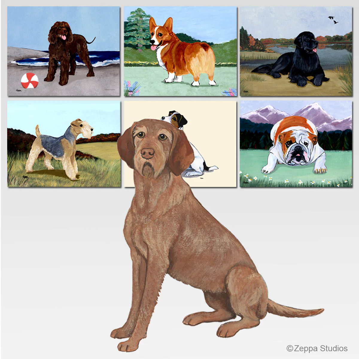 Wirehaired Vizsla Scenic Cutting Board