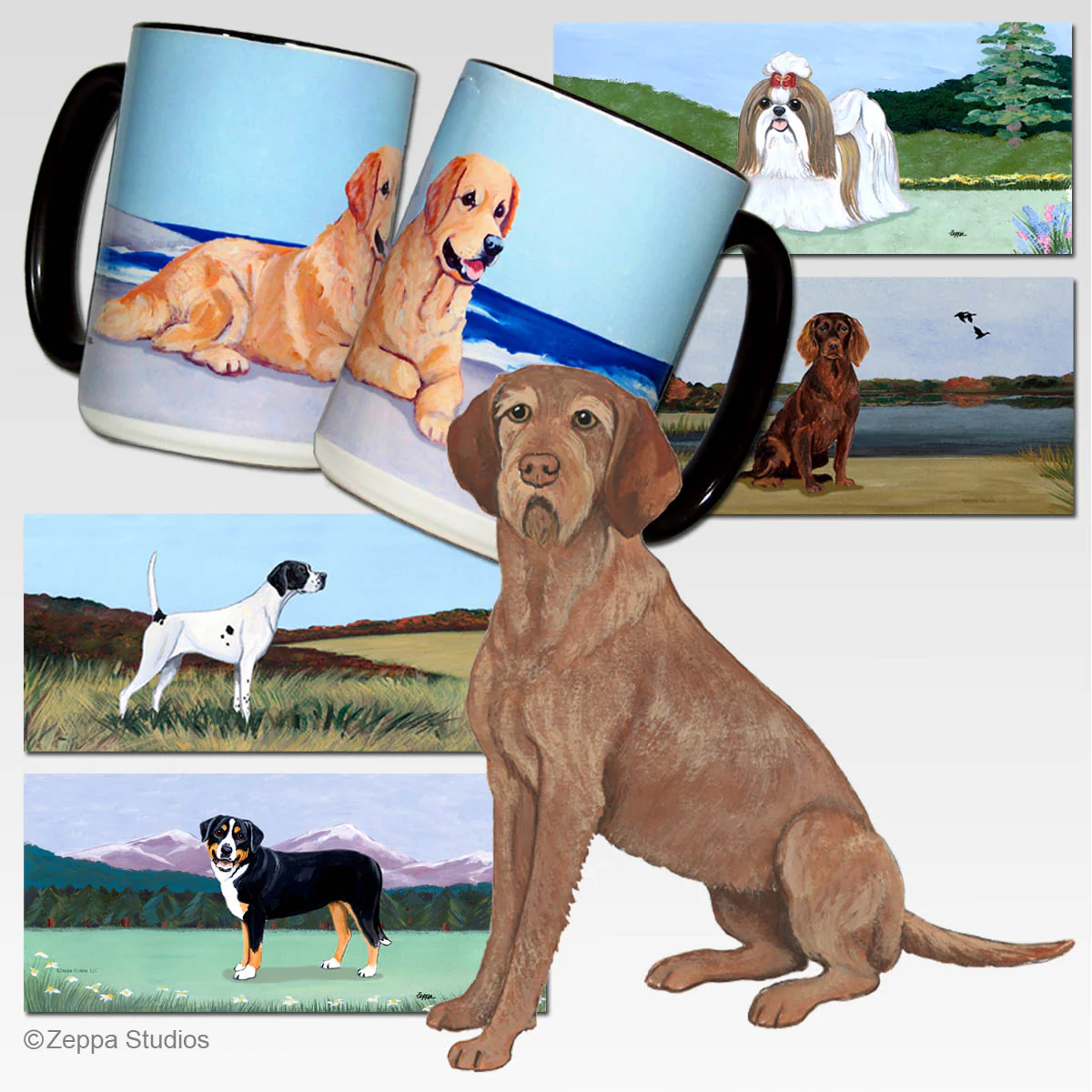 Wirehaired Vizsla Scenic Mug